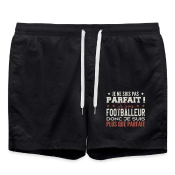 Un Footballeur, le Métier de Rêve Mis à l’Honneur - Short de bain - noir - Devant - AI Model Male 185 light (185cm)