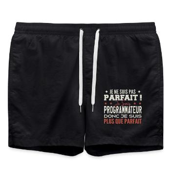 Programmateur, le Métier de Rêve Mis à l’Honneur - Short de bain - noir - Devant - AI Model Male 185 light (185cm)