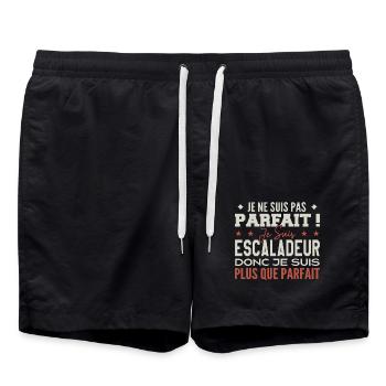 Escaladeur, le Métier de Rêve Mis à l’Honneur - Short de bain - noir - Devant - AI Model Male 185 light (185cm)