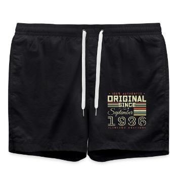 September 1986 Limitierte Auflage zum 39. Jubiläum - Badeshorts - Schwarz - Vorne - AI Model Male 185 light (185cm)