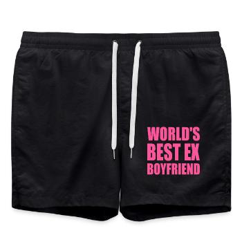 world's best ex boyfriend - Badeshorts - Schwarz - Vorne - AI Model Male 185 light (185cm)