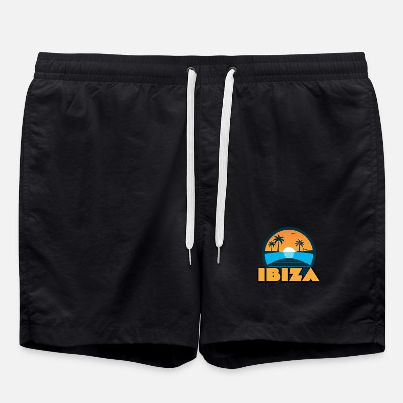 Coucher de soleil à Ibiza - Short de bain - noir