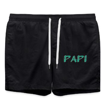 BONNE FÊTE PAPA. PAPA. FÊTE DES PÈRES. PÈRE - Short de bain - noir - Devant - AI Model Male 185 light (185cm)