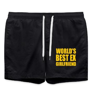 world's best ex girlfriend - Badeshorts - Schwarz - Vorne - AI Model Male 185 light (185cm)