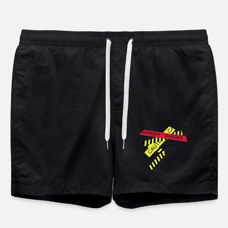 danger - Swim Trunks - black