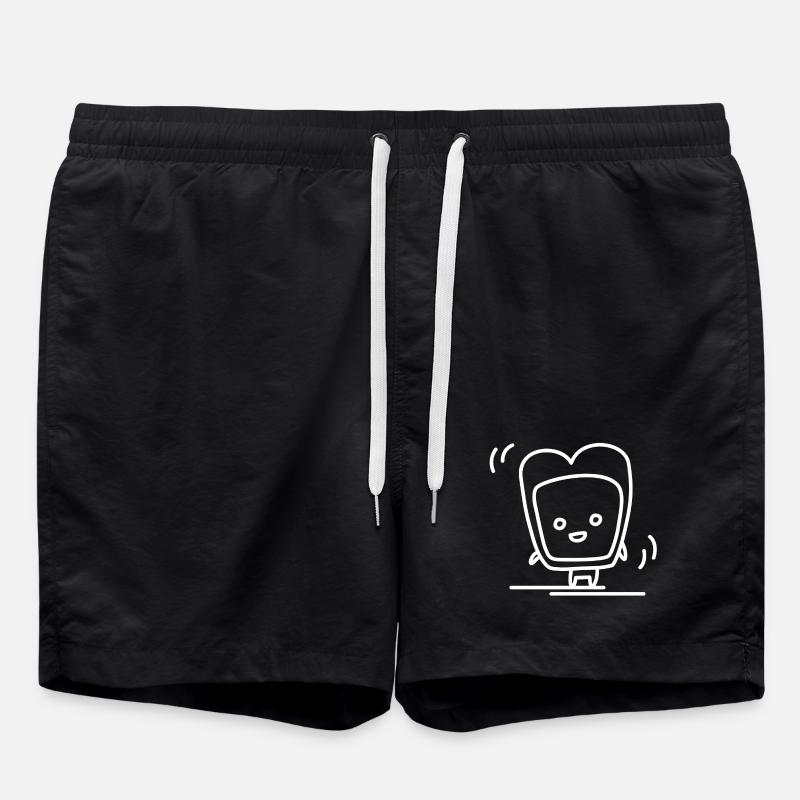 Dancing Toast - Swim Trunks - black