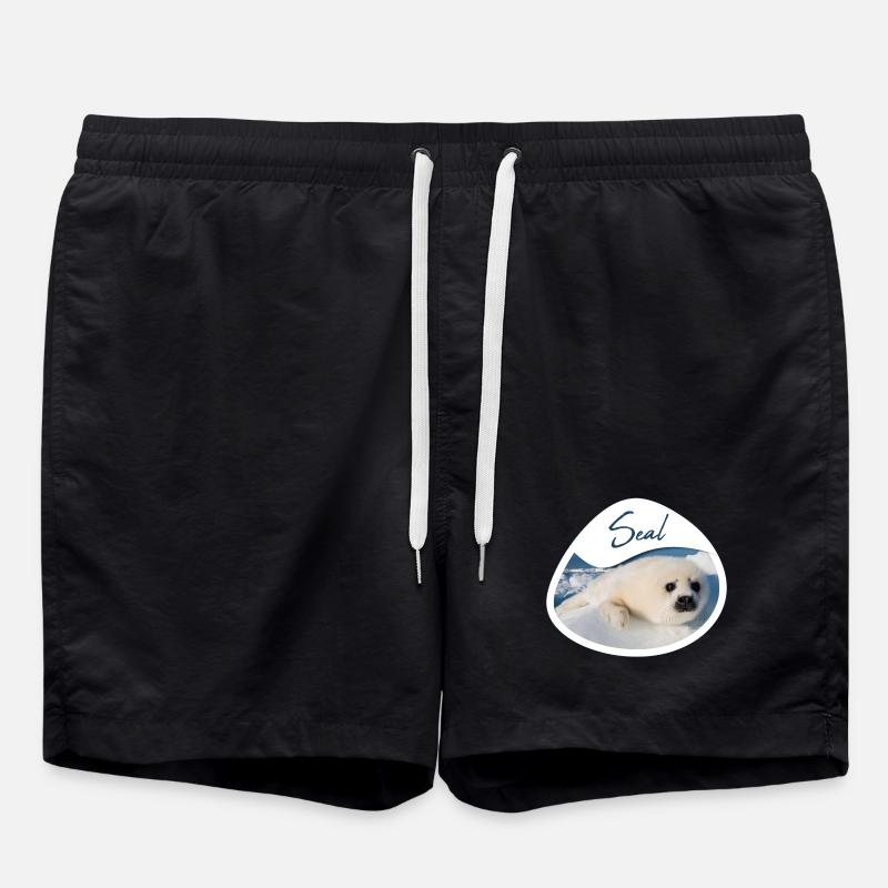 Seal pup seal - Design - Swim Trunks - black