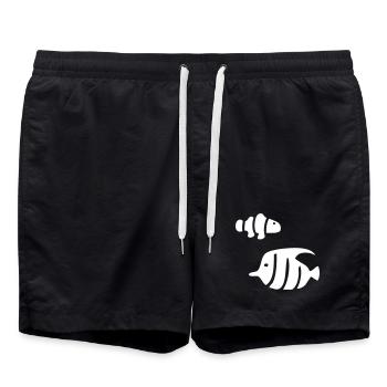 Clown fish - Swim Trunks - black - Front - AI Model Male 185 light (185cm)