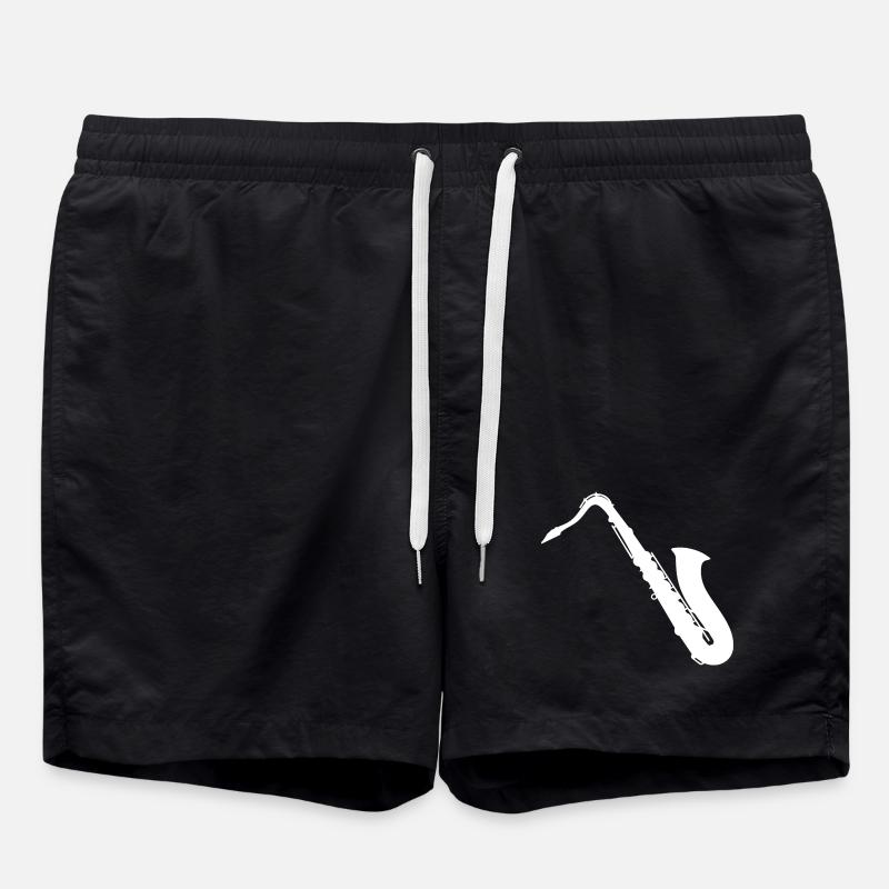 Saxophon - Badeshorts - Schwarz