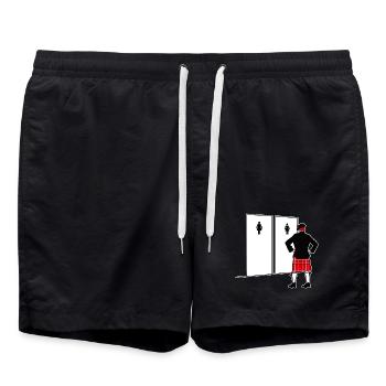 Funny Scotland Kilt Cornemuse Rock Toilett - Short de bain - noir - Devant - AI Model Male 185 light (185cm)