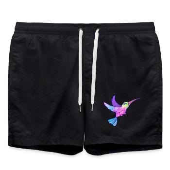 Colibri oiseau mignon animaux - Short de bain - noir - Devant - AI Model Male 185 light (185cm)
