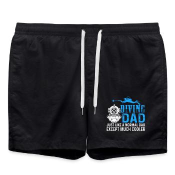 Plongeurs Plongeur Papa père - Short de bain - noir - Devant - AI Model Male 185 light (185cm)