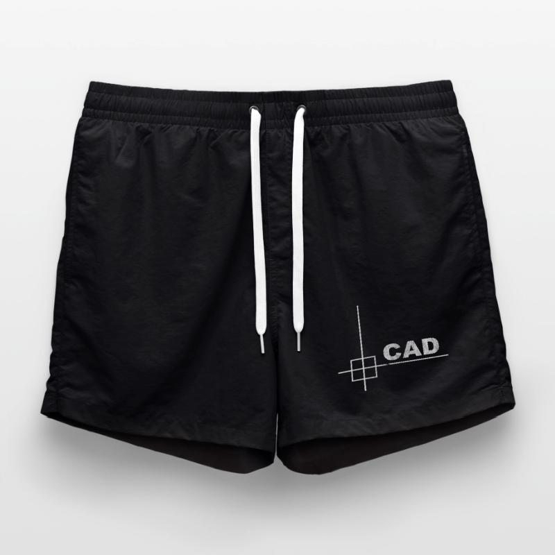 Minimal CAD Designer Engineering Design Swim Trunks