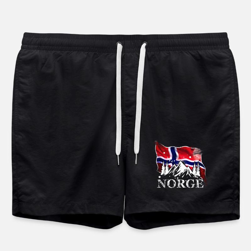Norwegen - Badeshorts - Schwarz