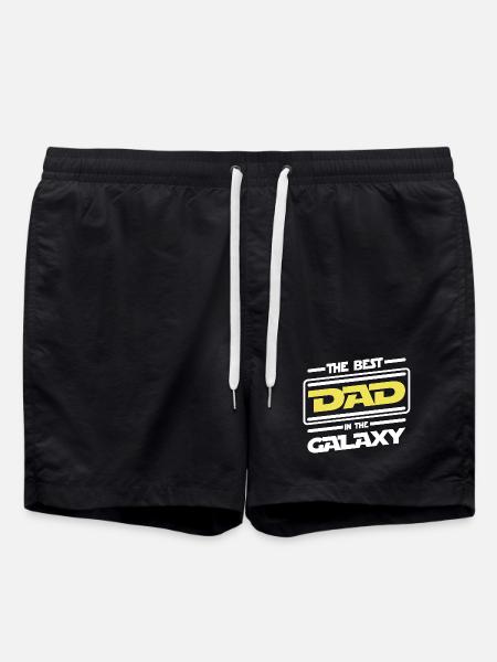 The best Dad in the galaxy - Parody humor - Swim Trunks - black