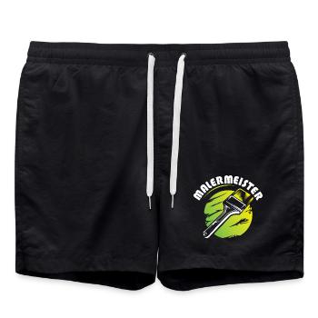 Master Painter Symbole Logo Opération Couleurs Peintre - Short de bain - noir - Devant - AI Model Male 185 light (185cm)
