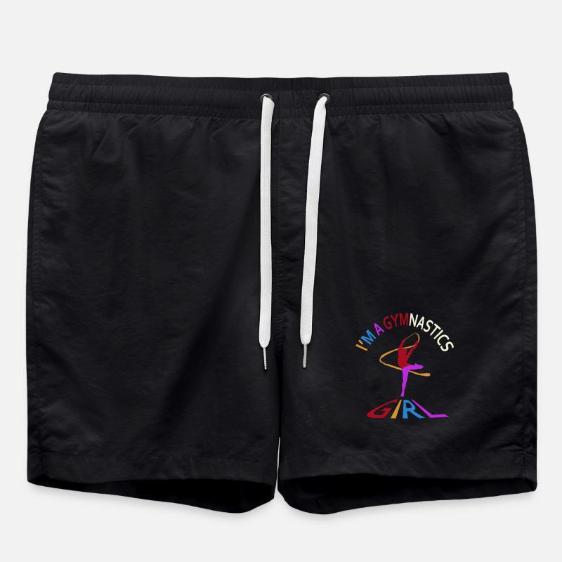 Ich bin ein Gymnastikmädchen - Badeshorts - Schwarz