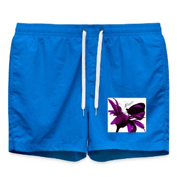 Magische Lilie in Violett - Badeshorts - Cobalt blue - Vorne