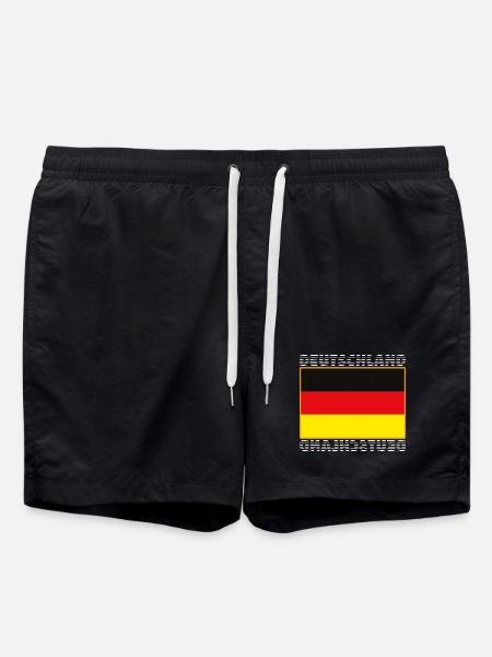 Deutschlandflagge - Deutschland WM / EM Fussball - Badeshorts - Schwarz