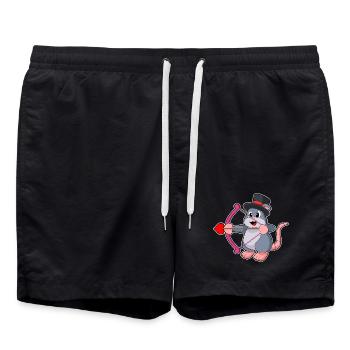 Mariage avec le grand chapeau de marié souris - Short de bain - noir - Devant - AI Model Male 185 light (185cm)