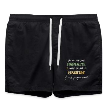 je ne suis pas parfait mais je suis vosgienne - Short de bain - noir - Devant - AI Model Male 185 light (185cm)