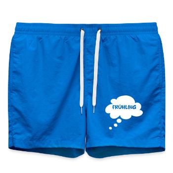 Frühling Saison Wolke Sprechblase Denkblase Quote - Badeshorts - Cobalt blue - Vorne