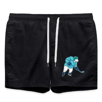 Polar Bear Ice Hockey Ice Hockey Stick - Swim Trunks - black - Front - AI Model Male 185 light (185cm)