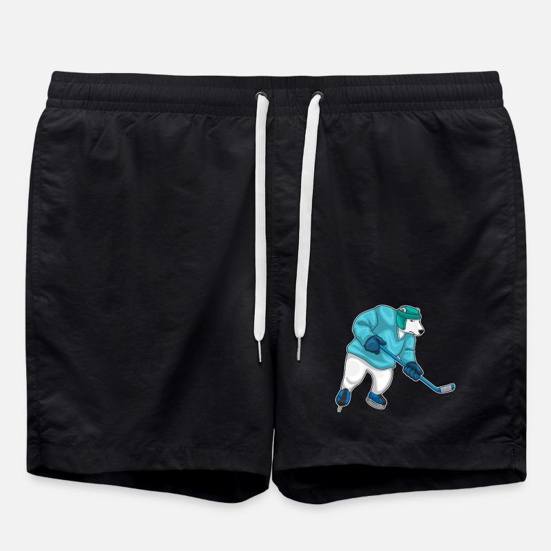 Eisbär Eishockey Eishockeyschläger - Badeshorts - Schwarz