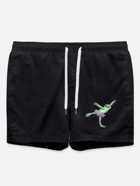 Frog Ballerina Ballet Dance - Swim Trunks - black