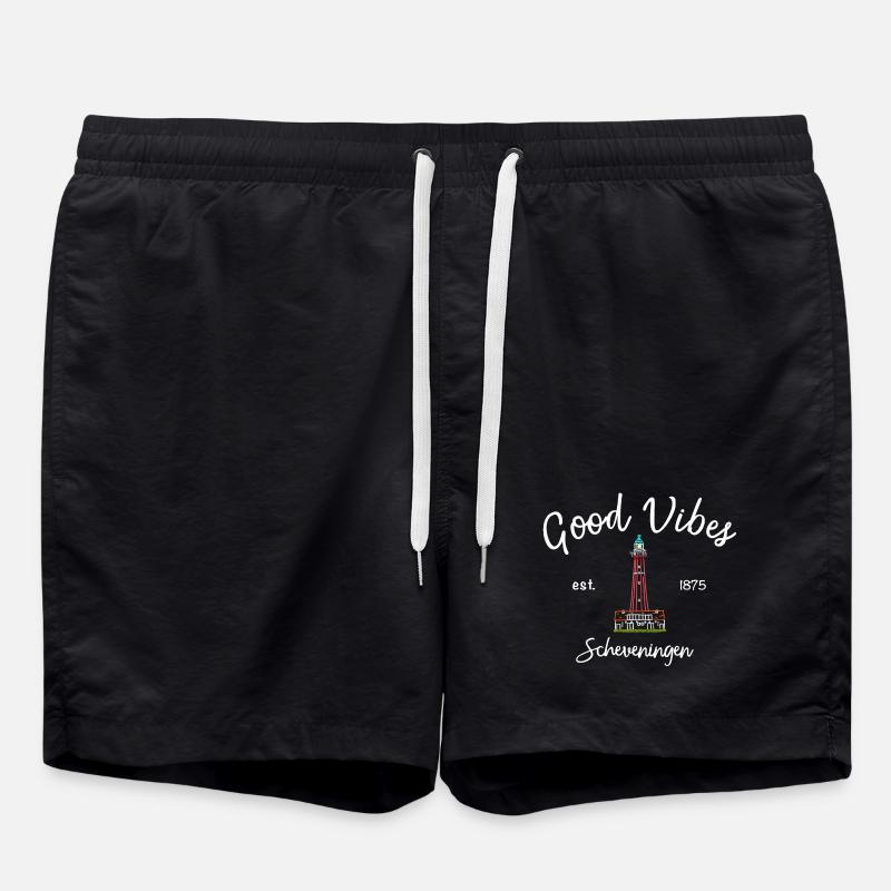 Scheveningen, La Haye, Pays-Bas, Phare - Short de bain - noir