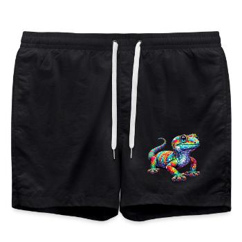 Gecko - Badeshorts - Schwarz - Vorne - AI Model Male 185 light (185cm)