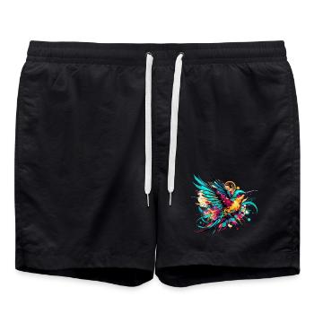 Hummingbird - Swim Trunks - black - Front - AI Model Male 185 light (185cm)
