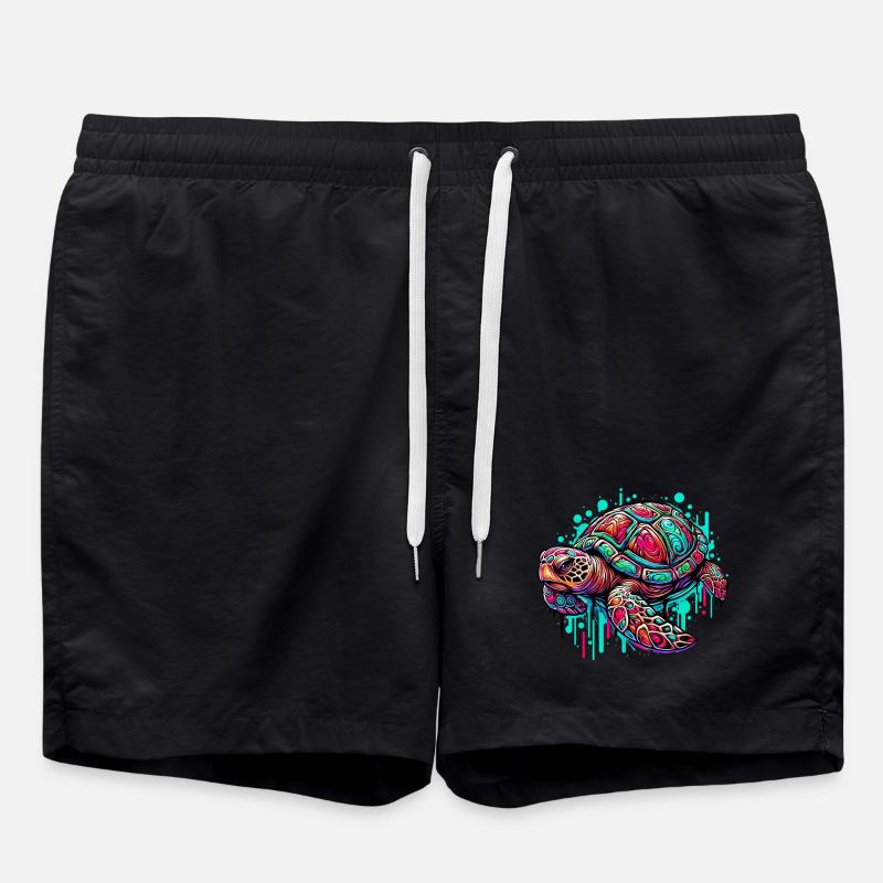 Schildkröte - Badeshorts - Schwarz