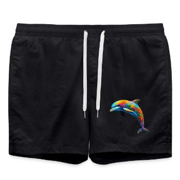 Delfin - Badeshorts - Schwarz - Vorne - AI Model Male 185 light (185cm)