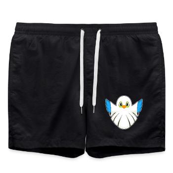 Vogel Halloween Geist - Badeshorts - Schwarz - Vorne - AI Model Male 185 light (185cm)