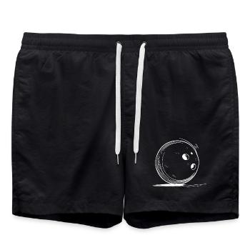 Dessin de bowling - Short de bain - noir - Devant - AI Model Male 185 light (185cm)