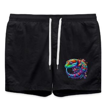 Gecko - Short de bain - noir - Devant - AI Model Male 185 light (185cm)