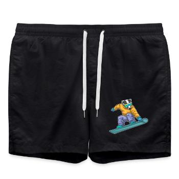 Badger Snowboarder Snowboard - Swim Trunks - black - Front - AI Model Male 185 light (185cm)
