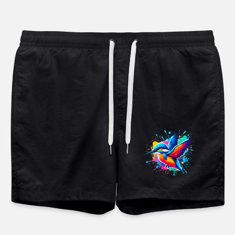 Eisvogel - Badeshorts - Schwarz