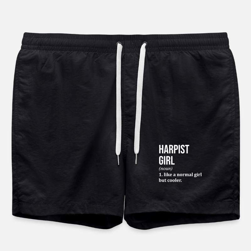 Harfe - Badeshorts - Schwarz
