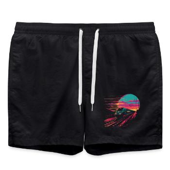 Railroad - Swim Trunks - black - Front - AI Model Male 185 light (185cm)