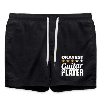 Guitariste moyen - Short de bain - noir - Devant - AI Model Male 185 light (185cm)