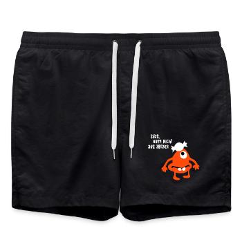 Monstre Mignon Mignon Sucre Bande Dessinée Cool Dictons - Short de bain - noir - Devant - AI Model Male 185 light (185cm)