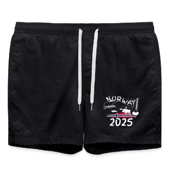 Norway 2025 Ling with Mountains and Moose Fishing - Swim Trunks - black - Front - AI Model Male 185 light (185cm)
