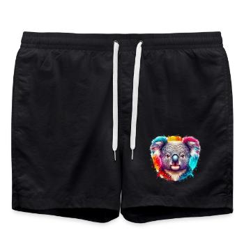 Koala - Badeshorts - Schwarz - Vorne - AI Model Male 185 light (185cm)