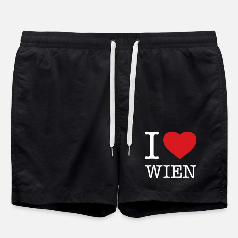 I LOVE VIENNA - Swim Trunks - black