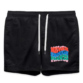 Nie genug Pflanzen - Badeshorts - Schwarz - Vorne - AI Model Male 185 light (185cm)