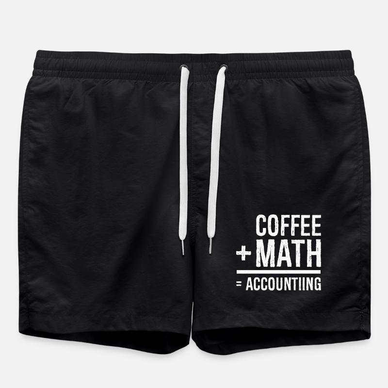 coffee math accounting - Badeshorts - Schwarz