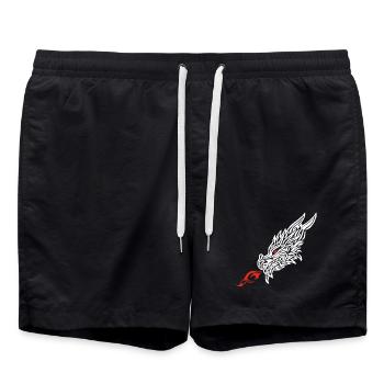 Le souffle du dragon - Short de bain - noir - Devant - AI Model Male 185 light (185cm)