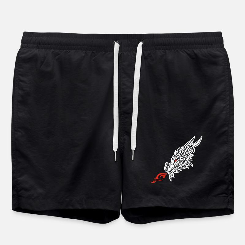 Le souffle du dragon - Short de bain - noir